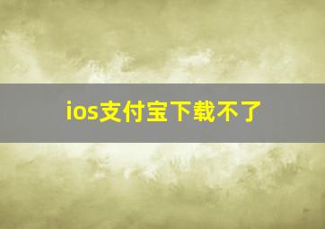 ios支付宝下载不了