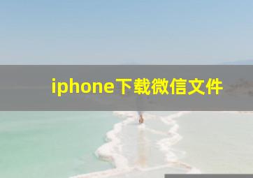 iphone下载微信文件