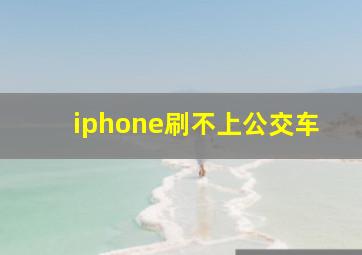 iphone刷不上公交车