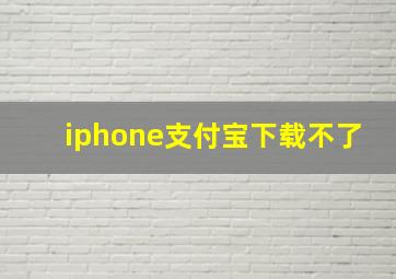 iphone支付宝下载不了