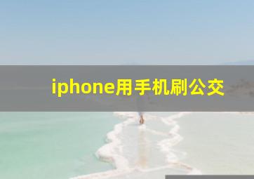 iphone用手机刷公交