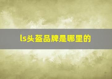 ls头盔品牌是哪里的