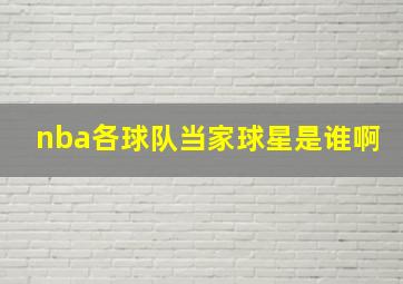 nba各球队当家球星是谁啊