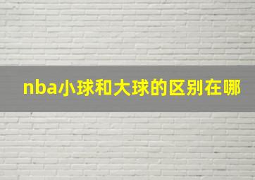 nba小球和大球的区别在哪