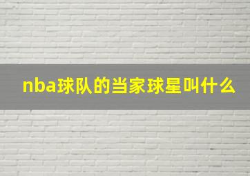 nba球队的当家球星叫什么