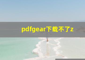 pdfgear下载不了z