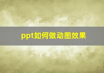 ppt如何做动图效果