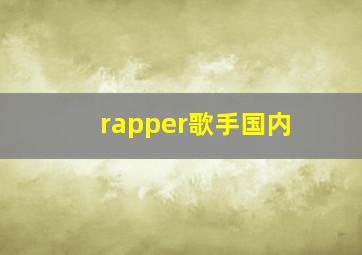 rapper歌手国内