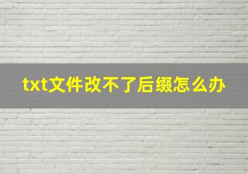 txt文件改不了后缀怎么办