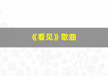 《看见》歌曲