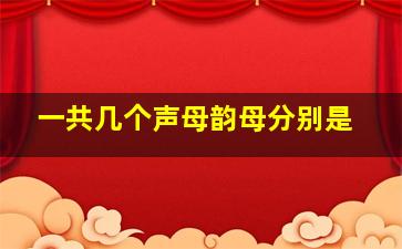 一共几个声母韵母分别是