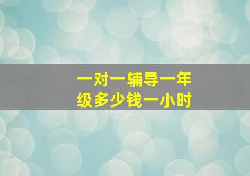 一对一辅导一年级多少钱一小时