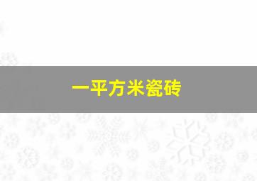 一平方米瓷砖