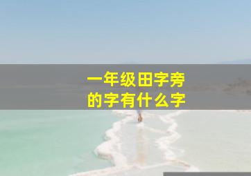 一年级田字旁的字有什么字