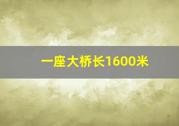 一座大桥长1600米