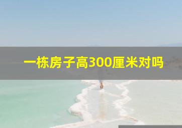 一栋房子高300厘米对吗