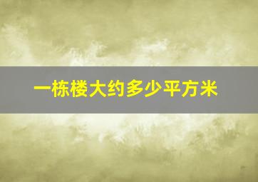 一栋楼大约多少平方米