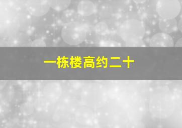 一栋楼高约二十