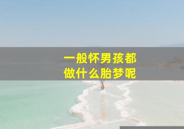 一般怀男孩都做什么胎梦呢