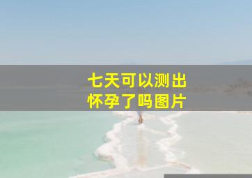 七天可以测出怀孕了吗图片