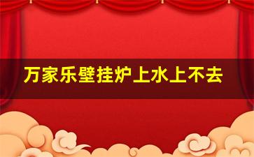 万家乐壁挂炉上水上不去