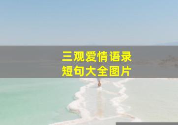 三观爱情语录短句大全图片