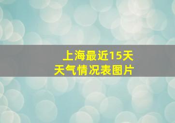 上海最近15天天气情况表图片