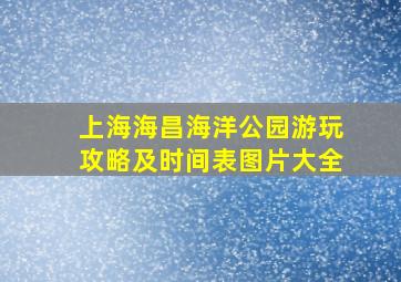 上海海昌海洋公园游玩攻略及时间表图片大全