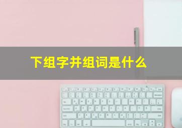 下组字并组词是什么