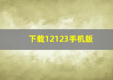 下载12123手机版