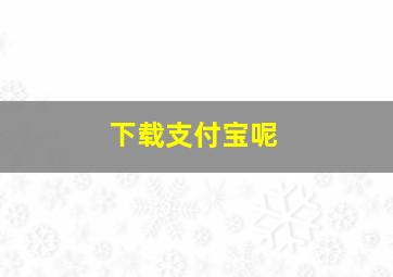 下载支付宝呢