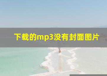 下载的mp3没有封面图片