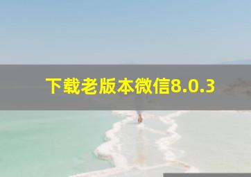 下载老版本微信8.0.3