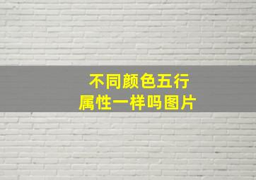 不同颜色五行属性一样吗图片