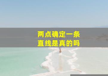 两点确定一条直线是真的吗