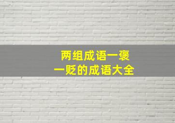 两组成语一褒一贬的成语大全