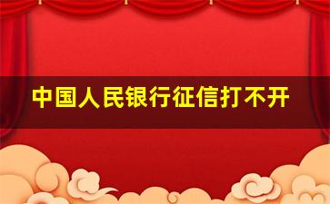 中国人民银行征信打不开