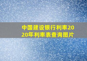 中国建设银行利率2020年利率表查询图片