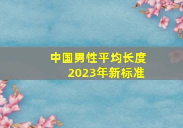 中国男性平均长度2023年新标准