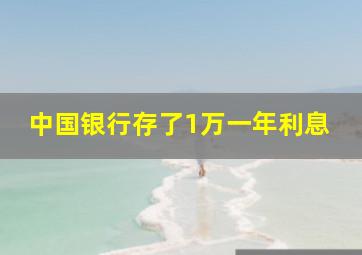 中国银行存了1万一年利息