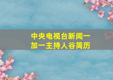 中央电视台新闻一加一主持人谷简历