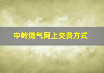 中岭燃气网上交费方式