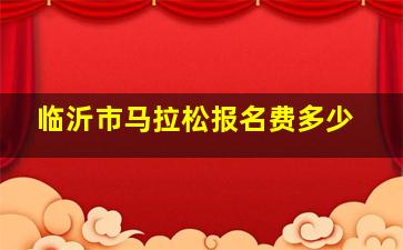 临沂市马拉松报名费多少