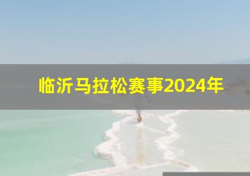 临沂马拉松赛事2024年