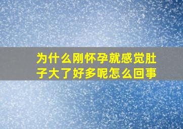 为什么刚怀孕就感觉肚子大了好多呢怎么回事