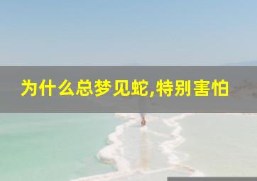 为什么总梦见蛇,特别害怕