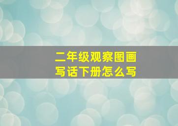 二年级观察图画写话下册怎么写