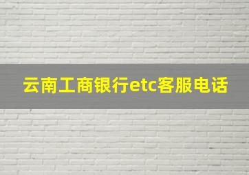 云南工商银行etc客服电话