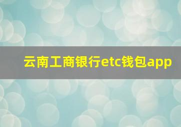 云南工商银行etc钱包app