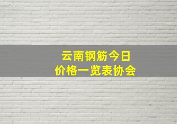 云南钢筋今日价格一览表协会